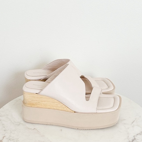 NEW PALOMA BARCELO Laxyla Platform Wedge Sandals Glacial Size 40 EU 10 US - Picture 7 of 8